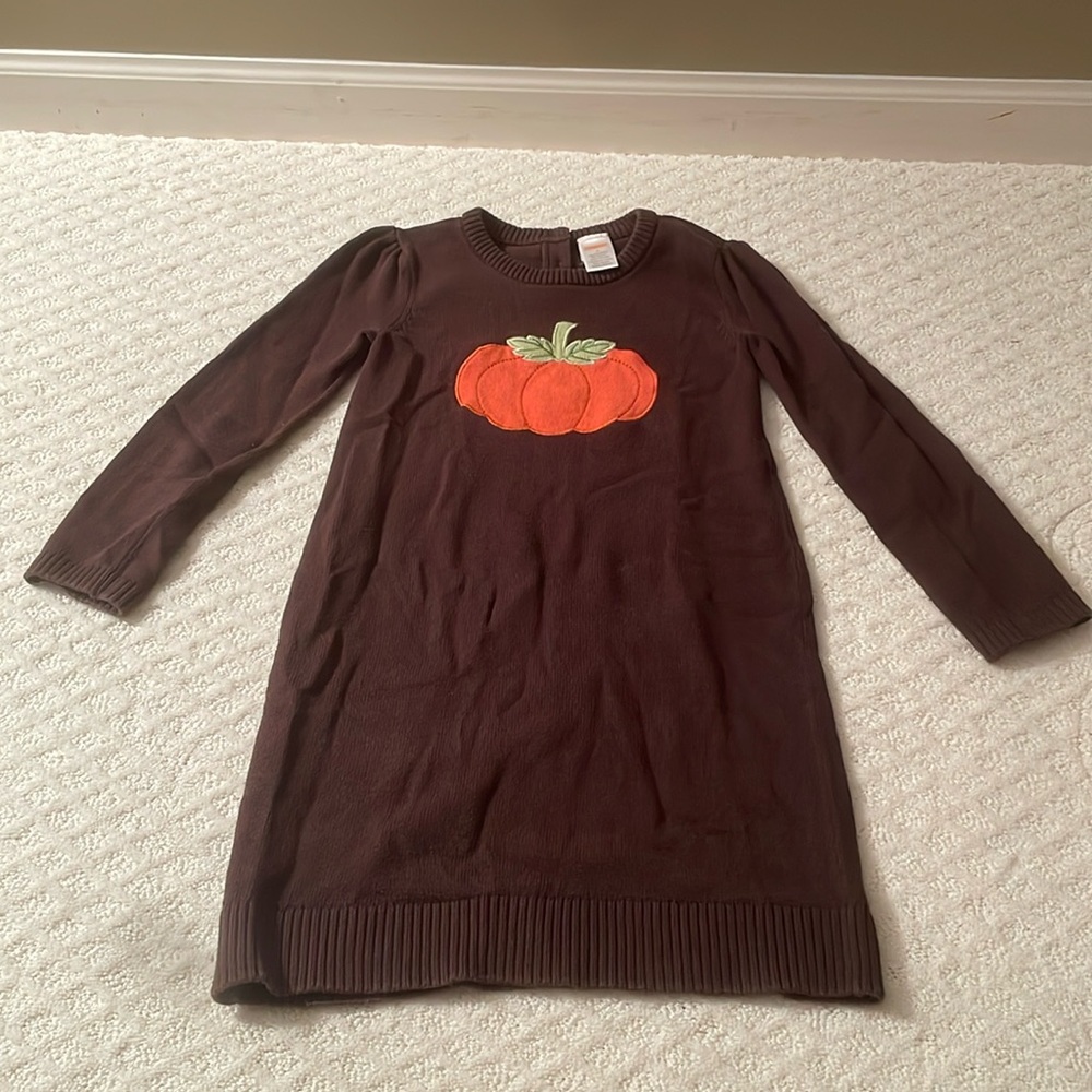 Gymboree Pumpkin Sweater Dress Sz. 6